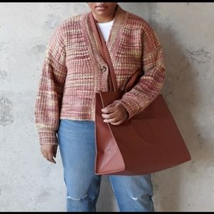 Large Tan Telfar Shopping Bag